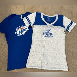 Lot of 2 Women’s Miller Lite Tops size L